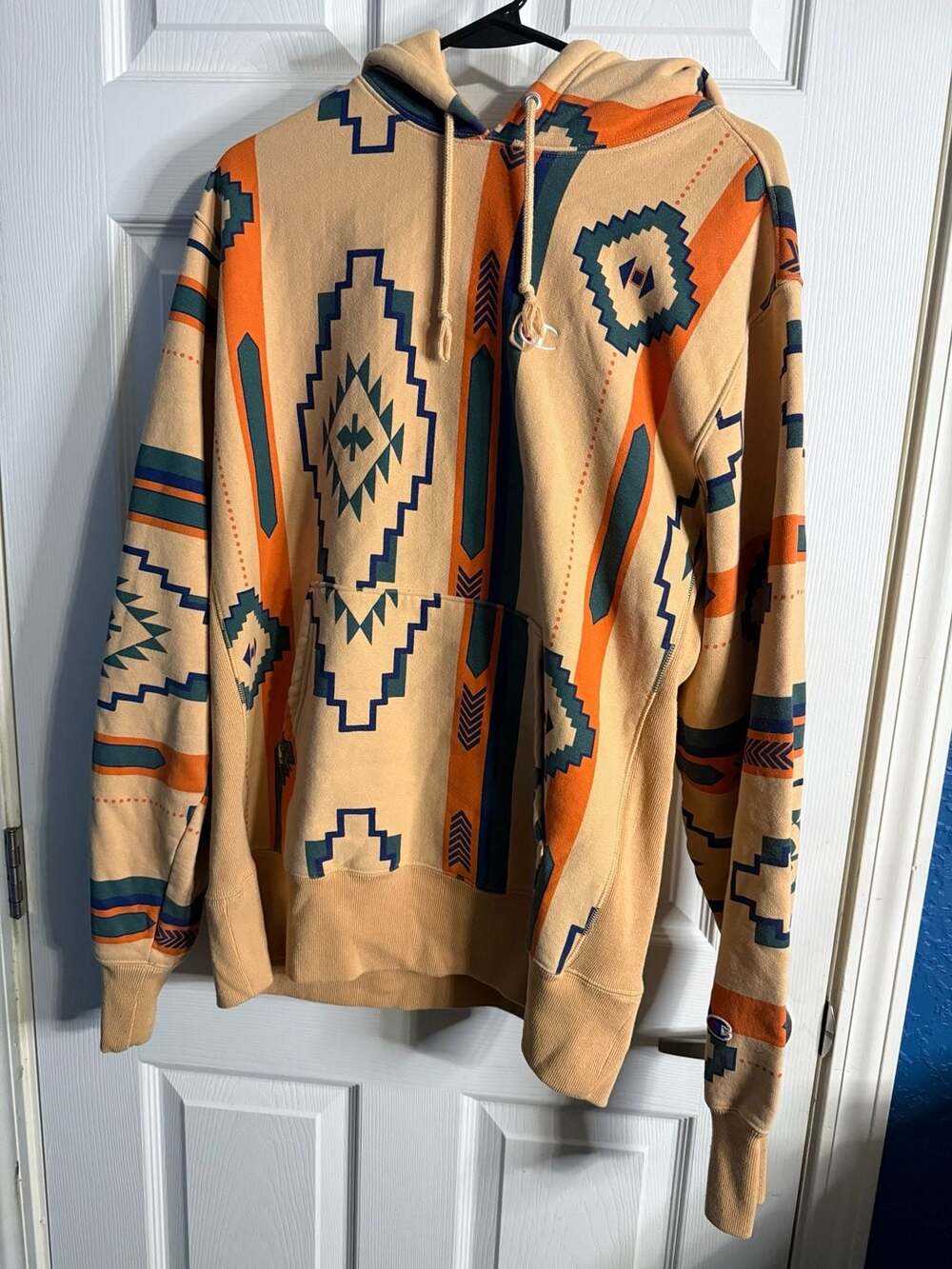 Champion Reverse Weave Southwestern Aztec Hoodie Size Large